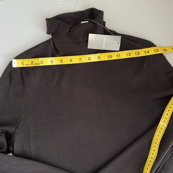 Chico's Rich Brown Turtleneck Sweater - Picture 6 of 15